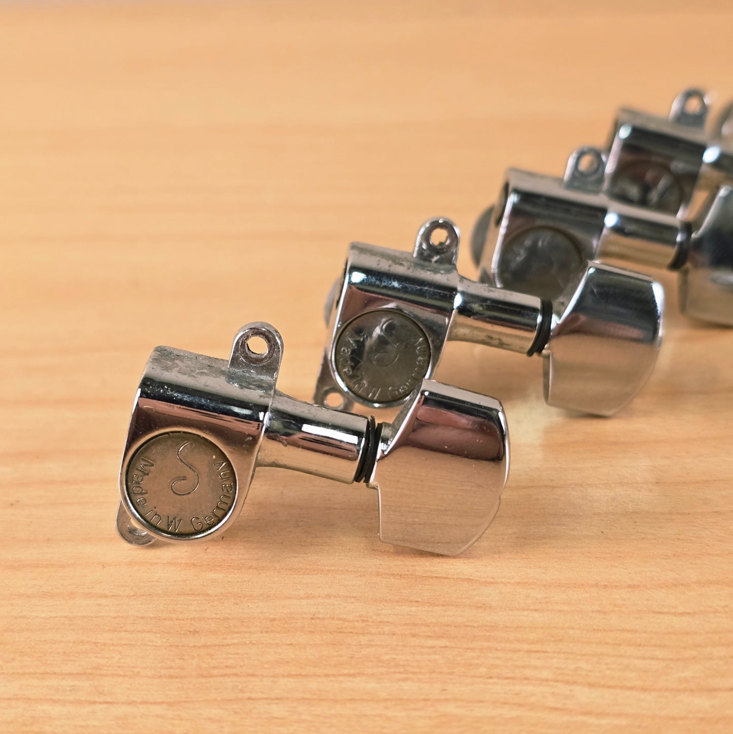 1970s Schaller Mini Made in West W. Germany Tuners 6-in-line 2-Tab