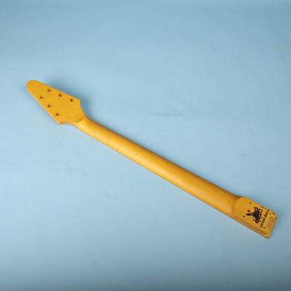 Warmoth V-Style Replacement Baritone Electric Guitar Neck Maple 28" Scale Length