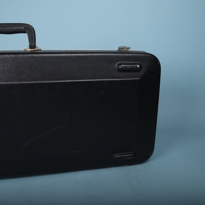 1980s Fender USA Molded Hardshell Rectangular Electric Guitar Case Black