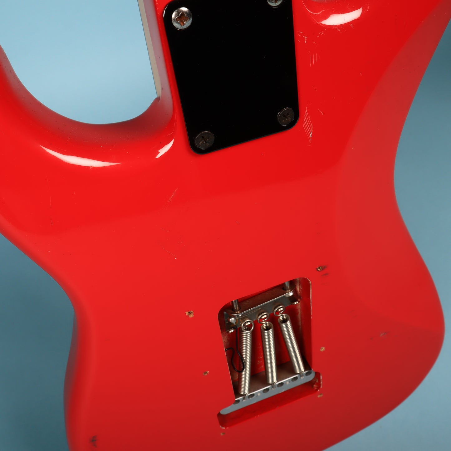 Vintage 1980s Squier Bullet 1 One Made in Korea Ferrari Red MIK Electric Guitar