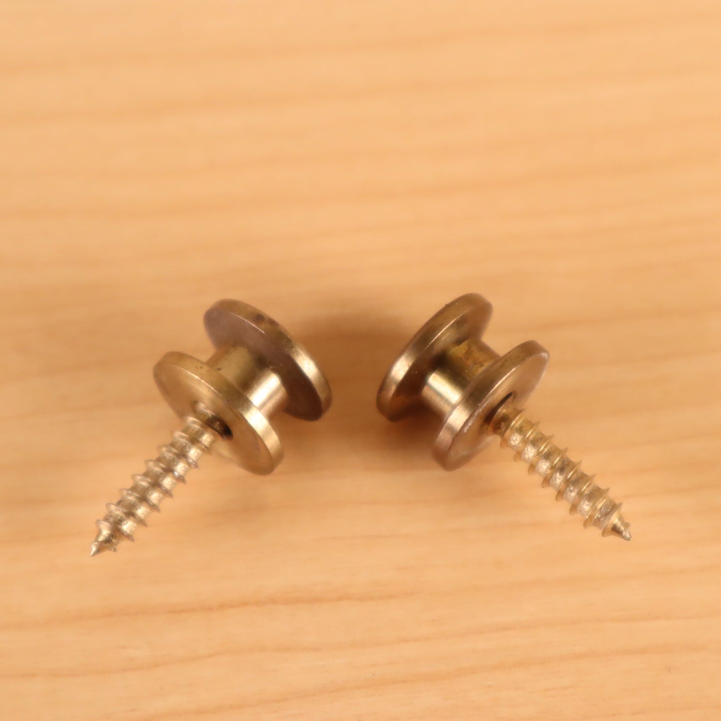 Vintage 1980's 70's Brass End Knobs Strap Buttons Holder Guitar