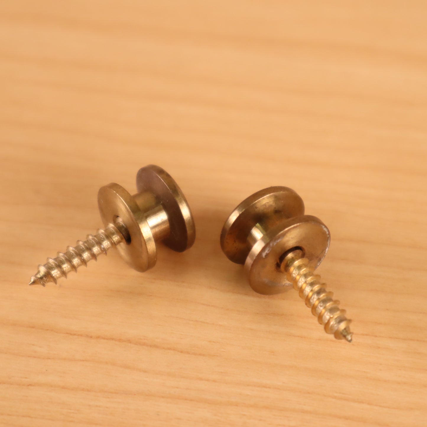 Vintage 1980's 70's Brass End Knobs Strap Buttons Holder Guitar