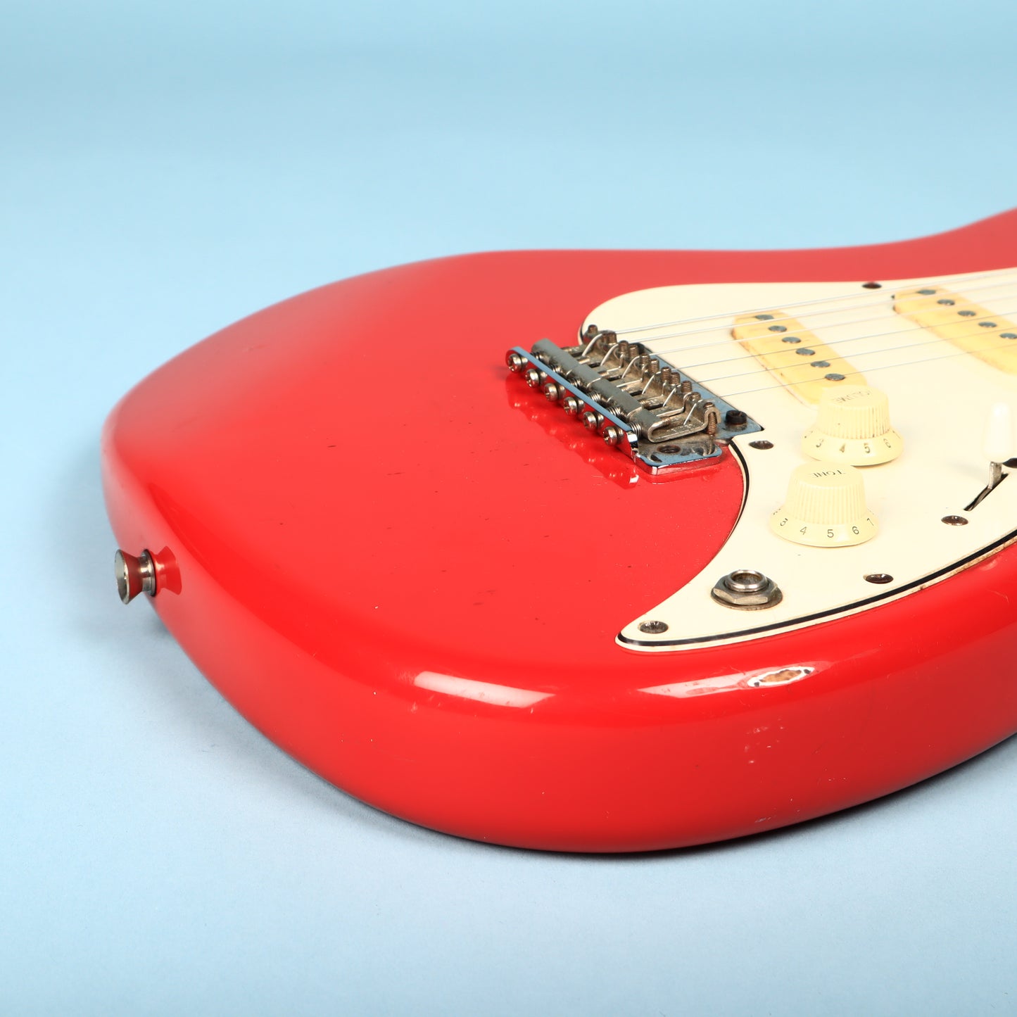 Vintage 1980s Squier Bullet 1 One Made in Korea Ferrari Red MIK Electric Guitar