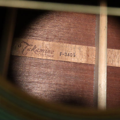 1980's Takamine & Co F-340S Solid Back Acoustic Guitar Japan MIJ
