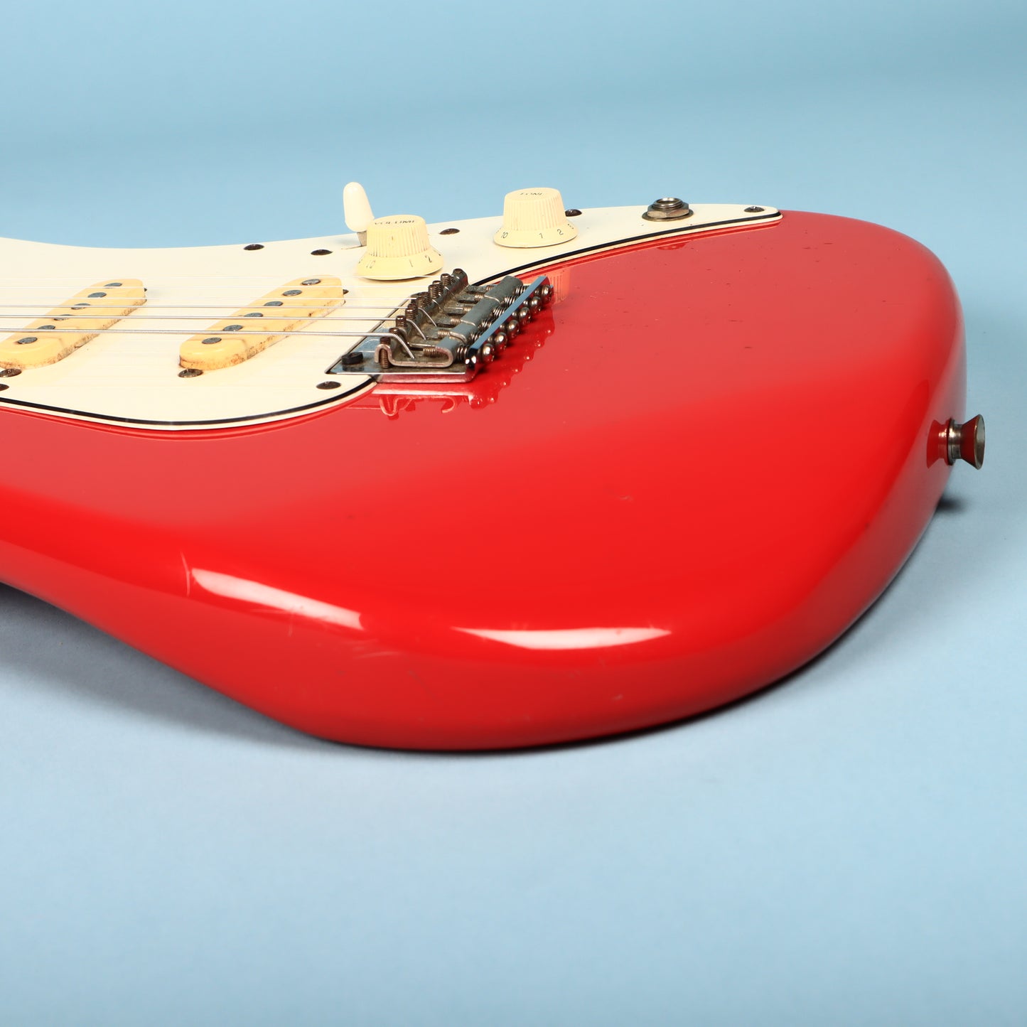 Vintage 1980s Squier Bullet 1 One Made in Korea Ferrari Red MIK Electric Guitar