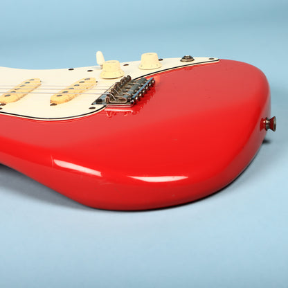Vintage 1980s Squier Bullet 1 One Made in Korea Ferrari Red MIK Electric Guitar