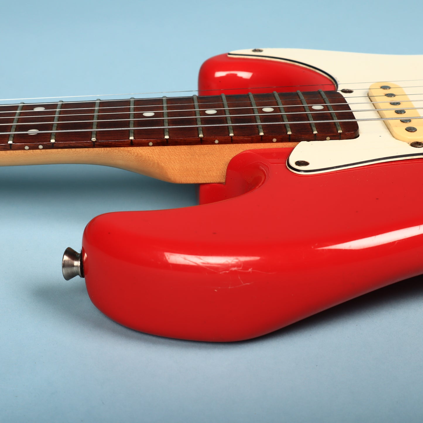 Vintage 1980s Squier Bullet 1 One Made in Korea Ferrari Red MIK Electric Guitar