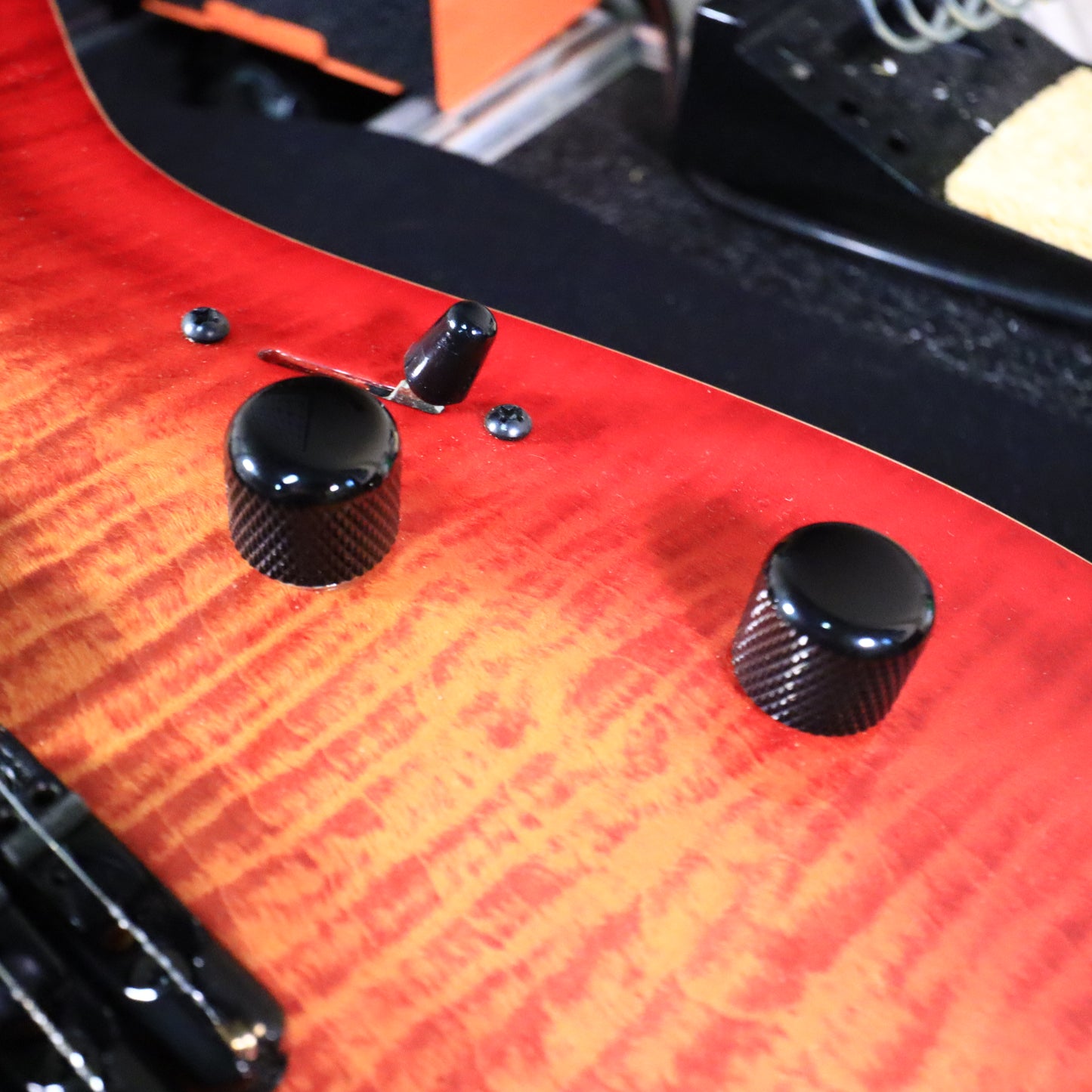 Lipe Virtuoso 7 Fanned Fret Curly Maple Seven String Electric Guitar Fireburst