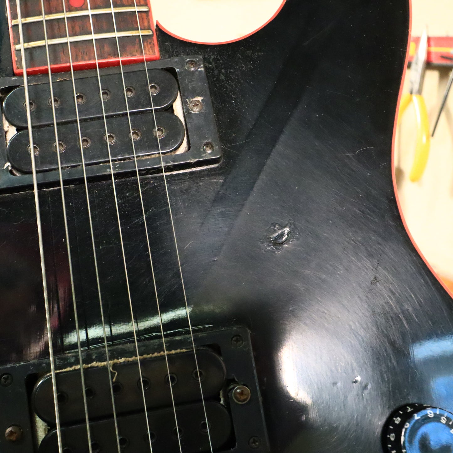 Memphis Tele 1980s Japan GB400/GB410 Red Black Widow Electric Guitar