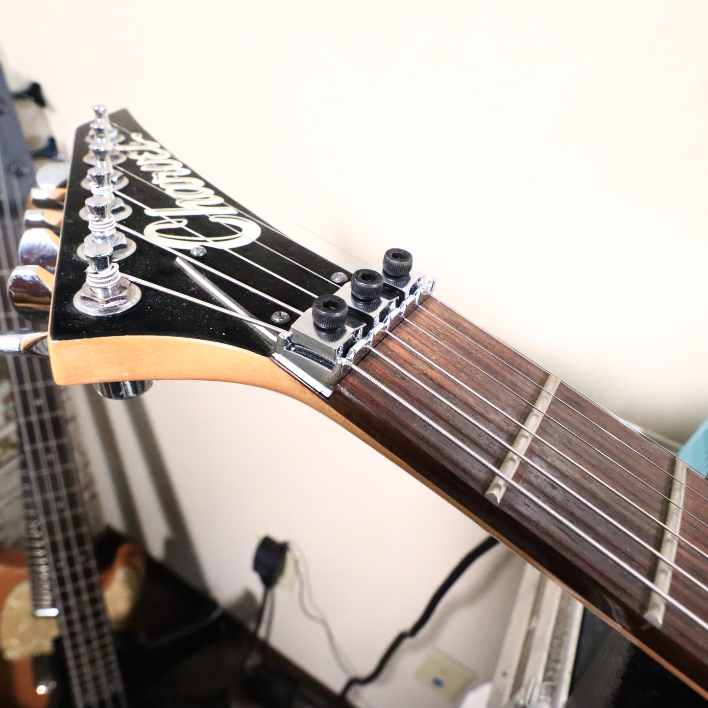 1990 Charvel Fusion Deluxe Toothpaste Logo Pearl Blue Electric Guitar