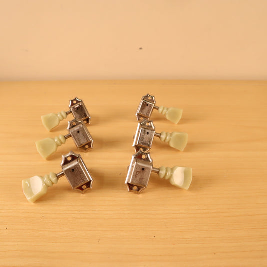 1980s 90s Gibson Deluxe 3x3 Guitar Tuners Double-Line Nickel Gotoh