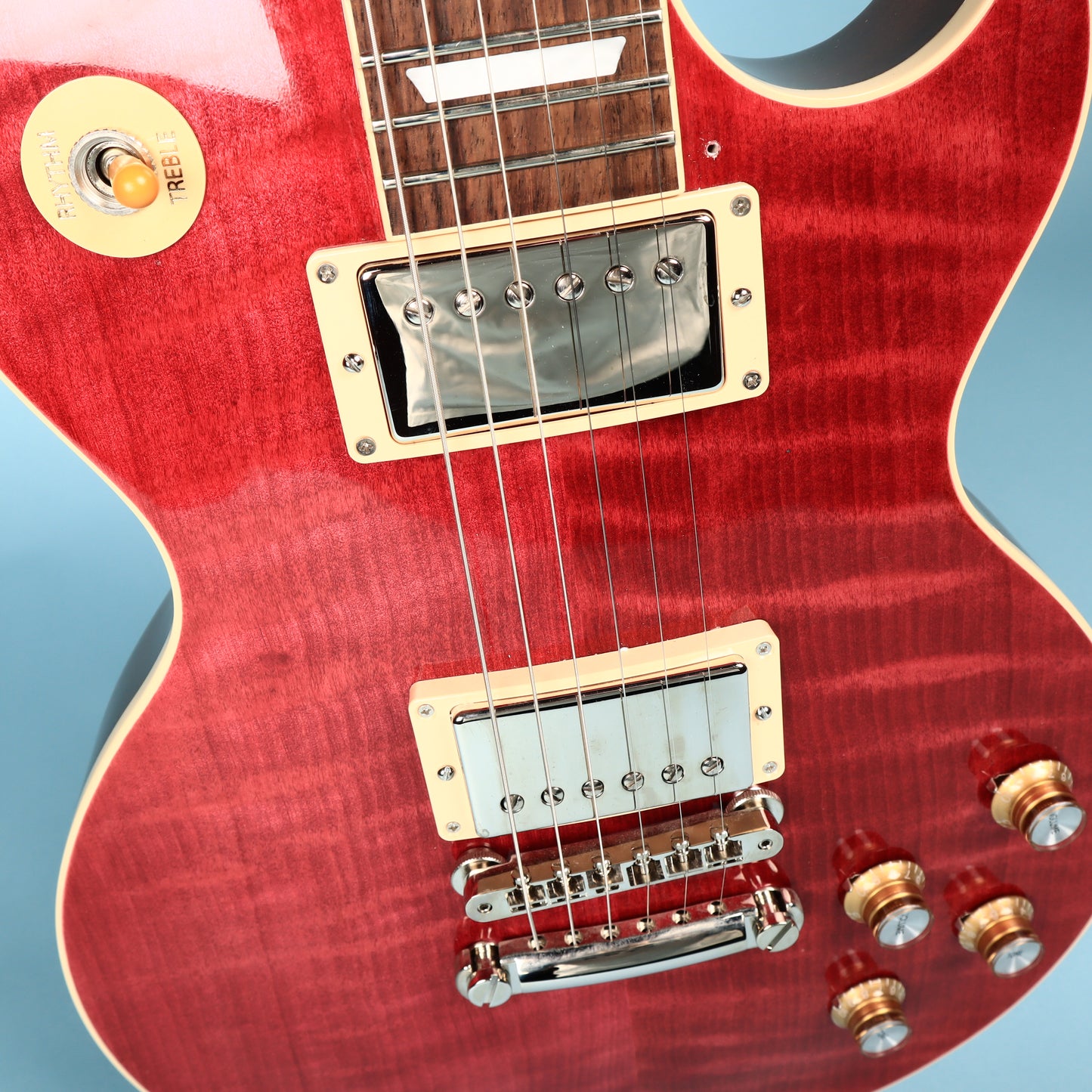 Gibson Les Paul Standard ‘50s Figured Top Electric Guitar Translucent Fuchsia