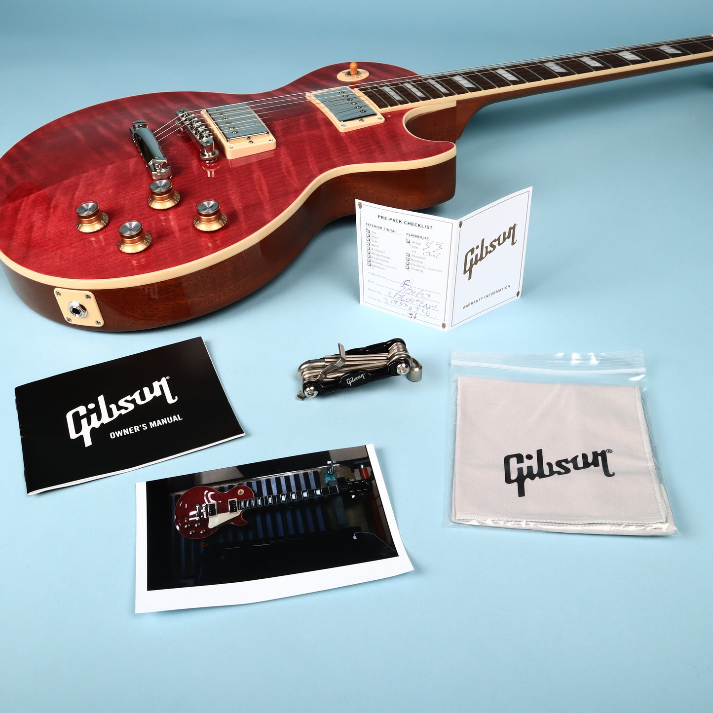 Gibson Les Paul Standard ‘50s Figured Top Electric Guitar Translucent Fuchsia