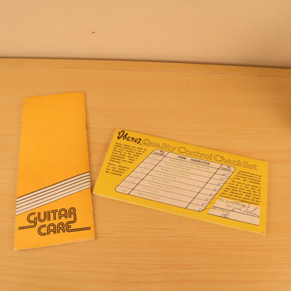 1977 Vintage Ibanez 2619 Artist Warranty Card Info Case Candy