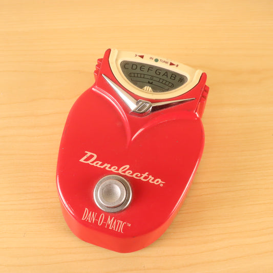 RARE Red Danelectro Dan-O-Matic DT-1 Chromatic Tuner Pedal Bass Guitar