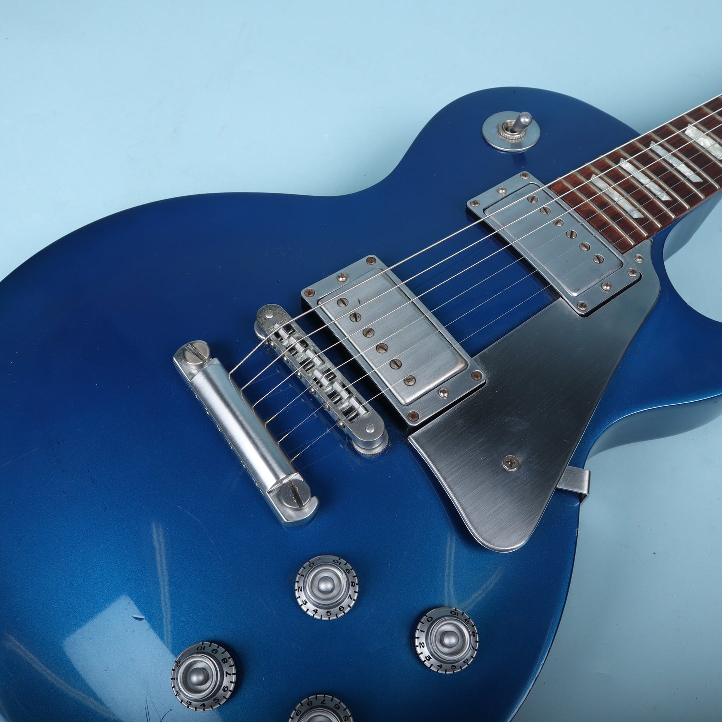 2004 Studio Limited Platinum Sapphire Blue Electric Guitar *Headstock Repair*