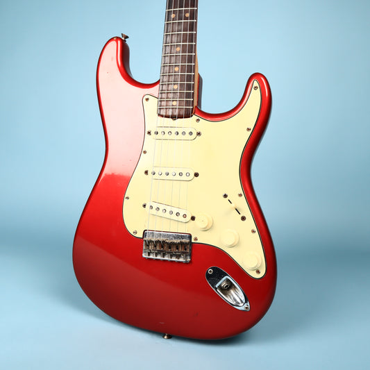1963 Fender Stratocaster Hardtail Refin Red Electric Guitar w/ Original Case
