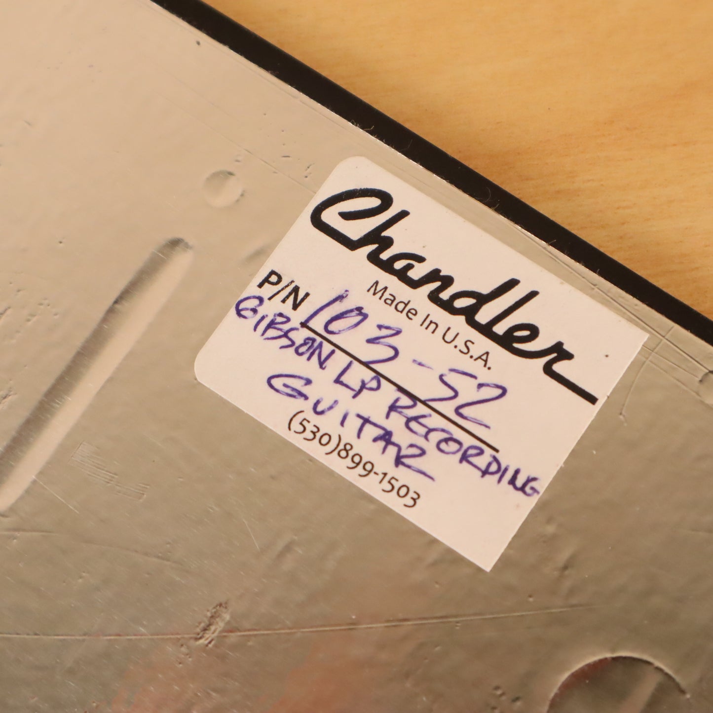 Gibson LP Recording Top Load Control Plate by Chandler USA San Francisco
