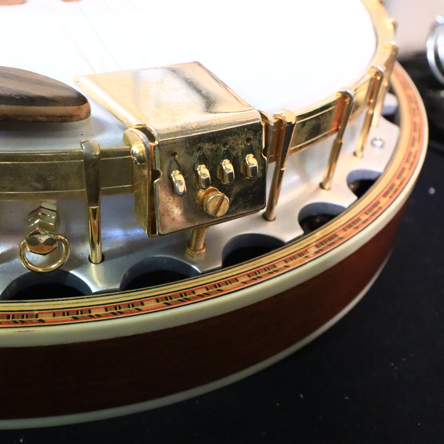 Crown Kent Vintage 4 String Banjo with Block Inlays MIJ Japan