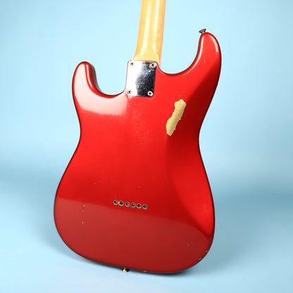 1963 Fender Stratocaster Hardtail Refin Red Electric Guitar w/ Original Case