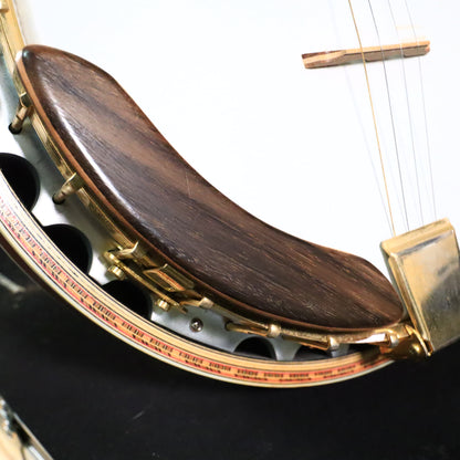 Crown Kent Vintage 4 String Banjo with Block Inlays MIJ Japan