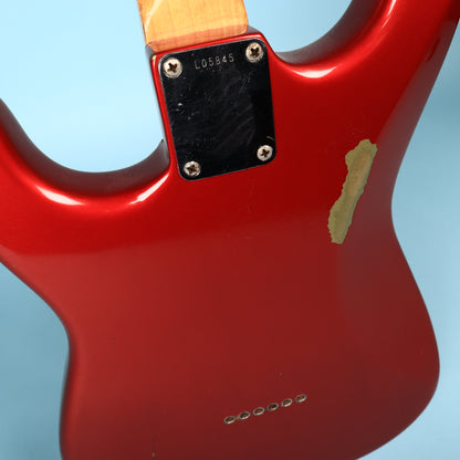1963 Fender Stratocaster Hardtail Refin Red Electric Guitar w/ Original Case