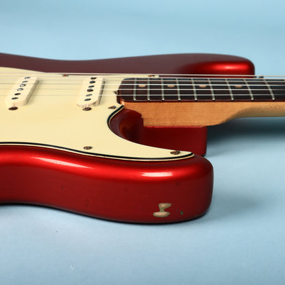 1963 Fender Stratocaster Hardtail Refin Red Electric Guitar w/ Original Case