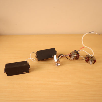 Vintage 1990's EMG P-Bass Pickups with Wiring Harness and Pots