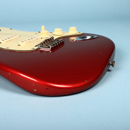 1963 Fender Stratocaster Hardtail Refin Red Electric Guitar w/ Original Case