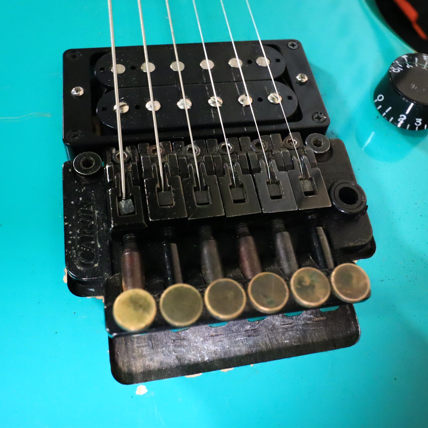 1989 Carvin Pearl Green DC-127 Electric Guitar