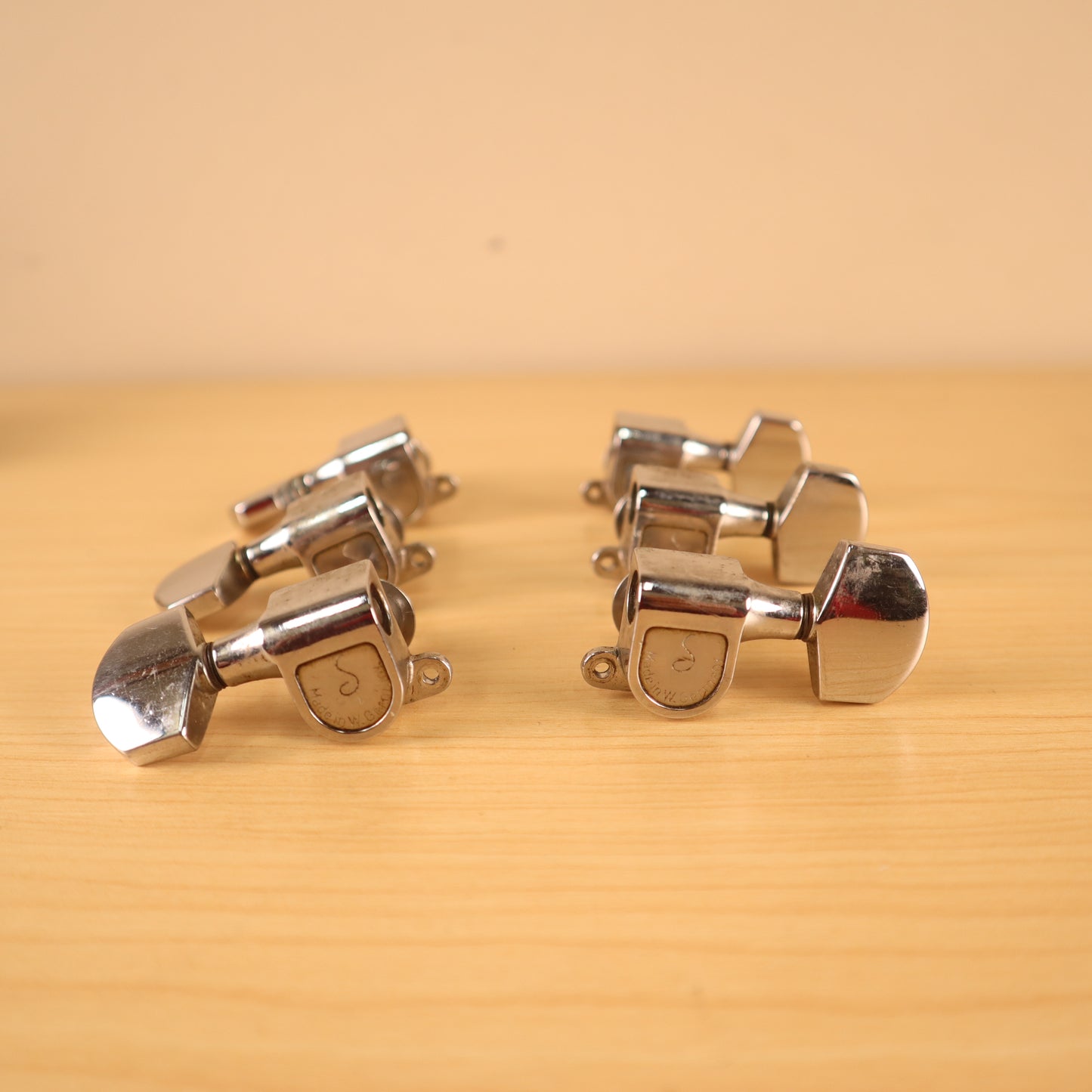 Vintage 1970's Schaller W. Germany 3x3 Chrome Tuners for Les Paul SG ES-335