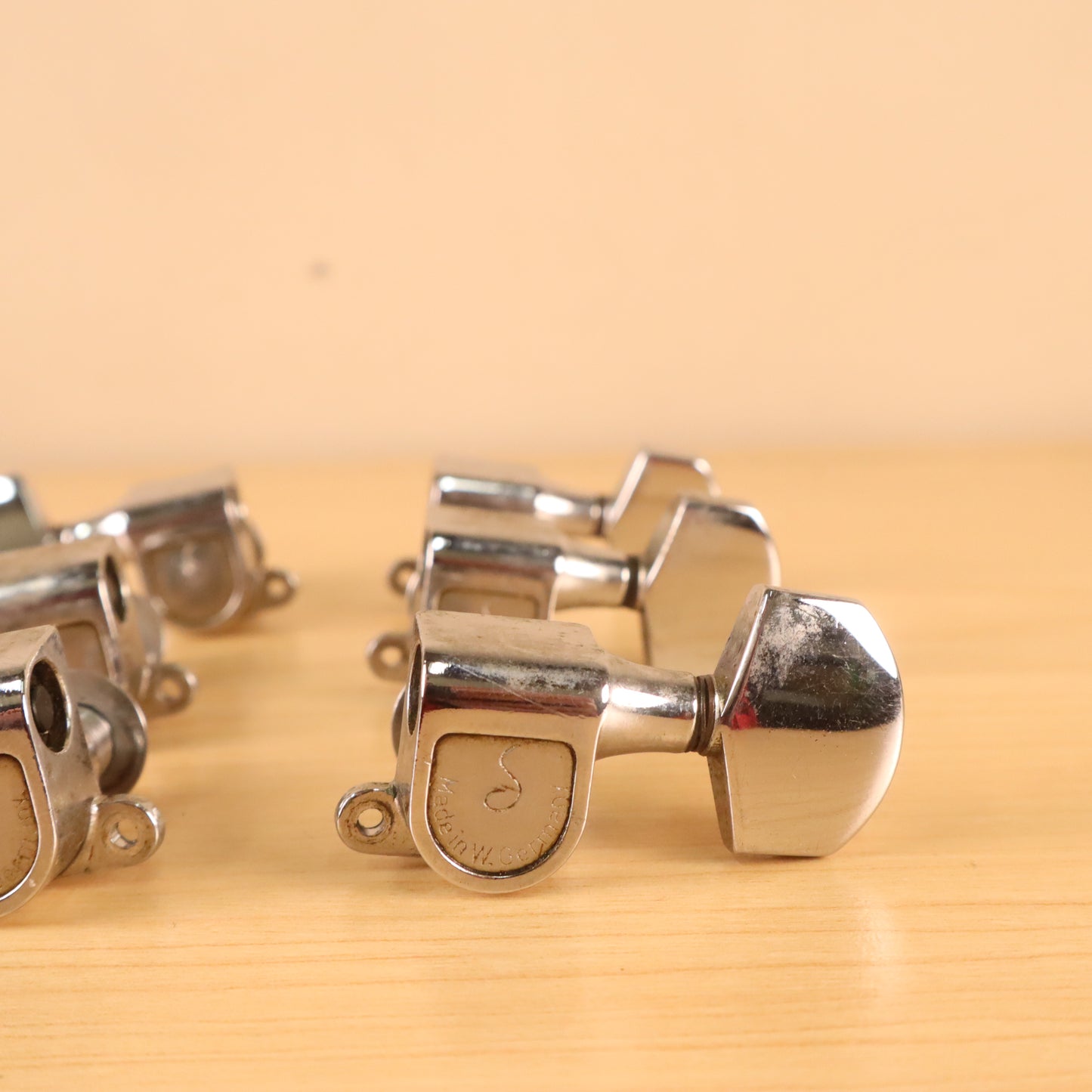 Vintage 1970's Schaller W. Germany 3x3 Chrome Tuners for Les Paul SG ES-335
