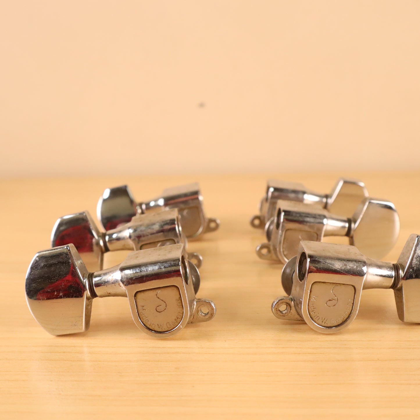 Vintage 1970's Schaller W. Germany 3x3 Chrome Tuners for Les Paul SG ES-335