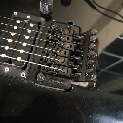 1989 Squier FR-212 Floyd Rose II Black Korea Reverse Headstock RARE HM