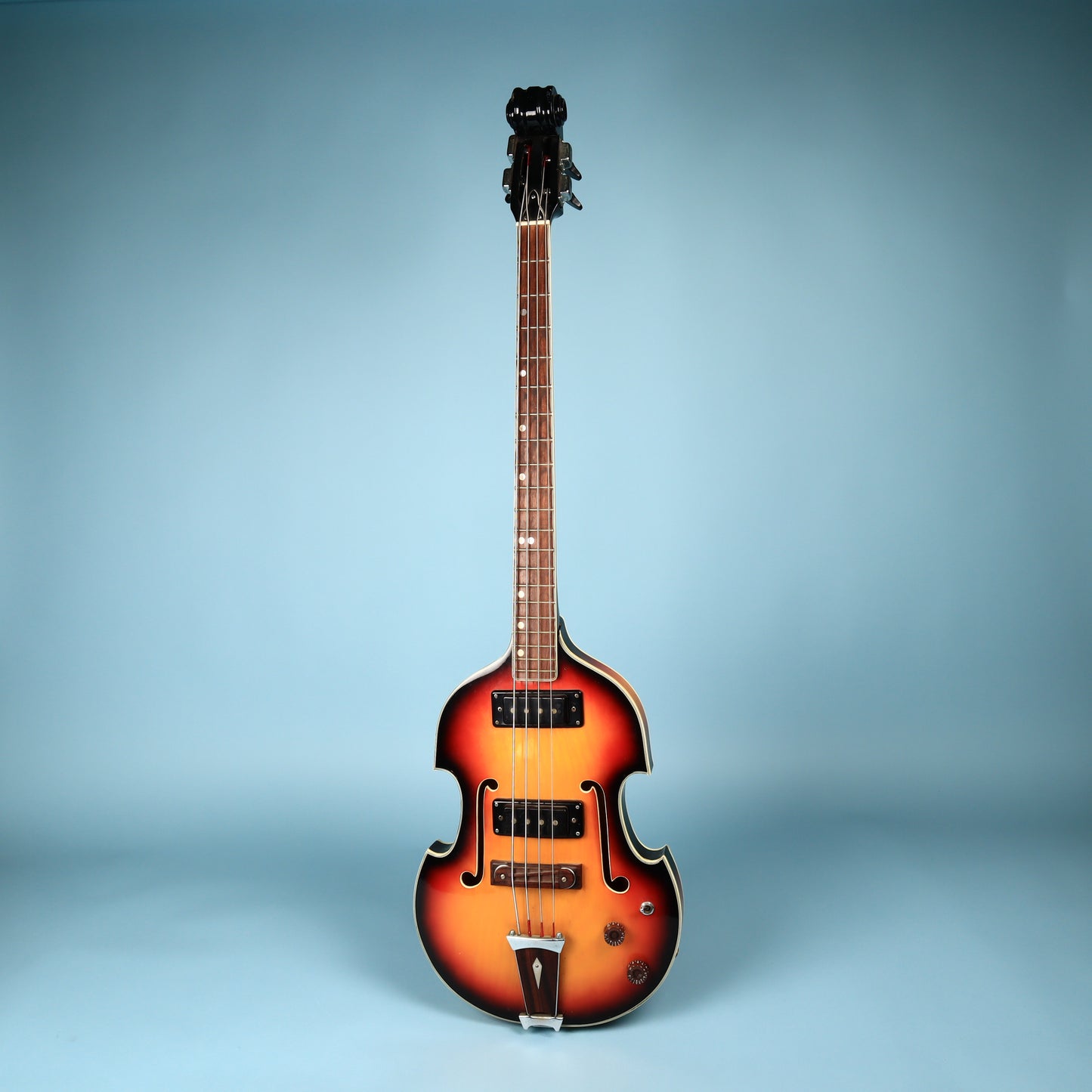 Univox Model 1920 Lectra Short-Scale Bass w/ case 1968 - Sunburst Violin Bass