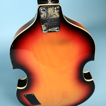 Univox Model 1920 Lectra Short-Scale Bass w/ case 1968 - Sunburst Violin Bass
