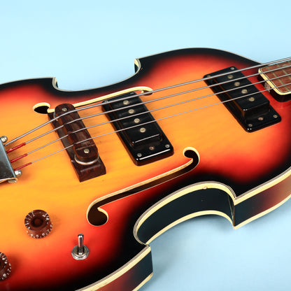 Univox Model 1920 Lectra Short-Scale Bass w/ case 1968 - Sunburst Violin Bass