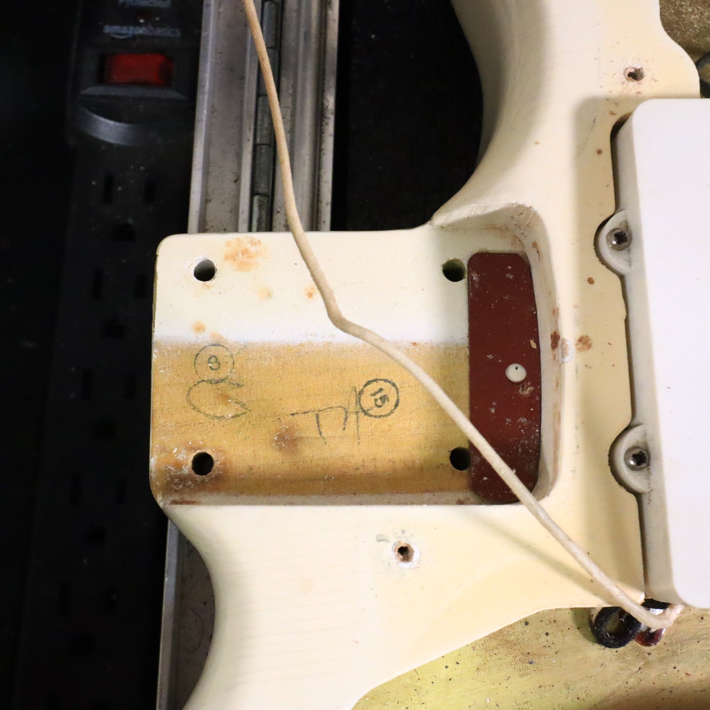 1966 Fender Jazzmaster Olympic White, Custom Color Matching Headstock