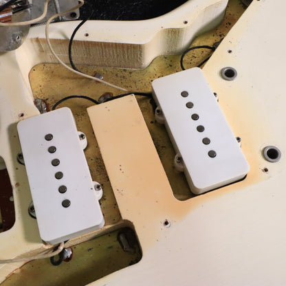 1966 Fender Jazzmaster Olympic White, Custom Color Matching Headstock