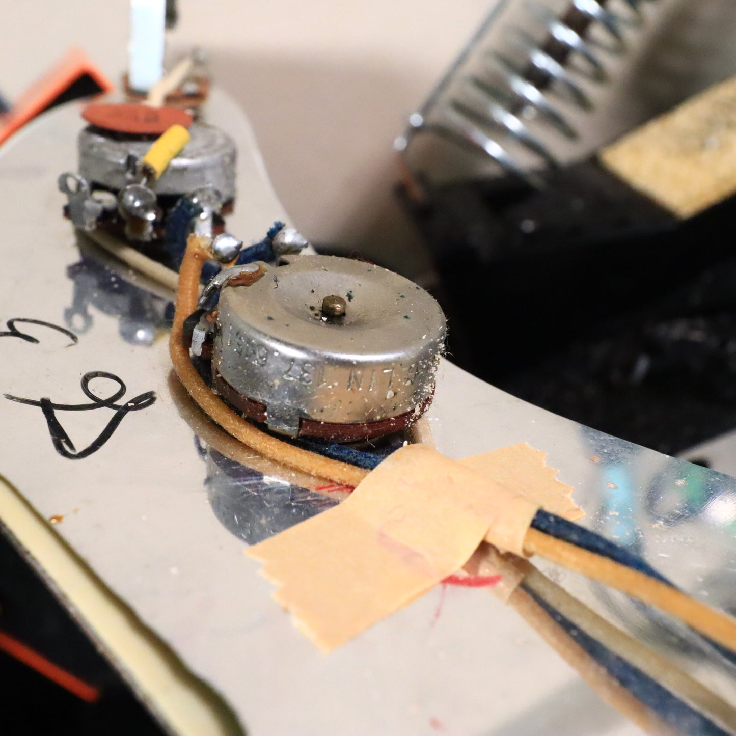 1966 Fender Jazzmaster Olympic White, Custom Color Matching Headstock