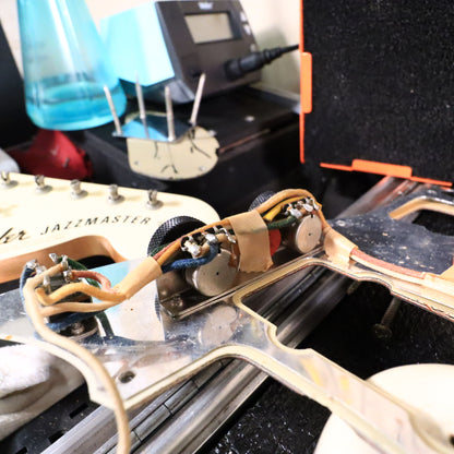 1966 Fender Jazzmaster Olympic White, Custom Color Matching Headstock