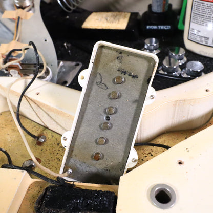 1966 Fender Jazzmaster Olympic White, Custom Color Matching Headstock