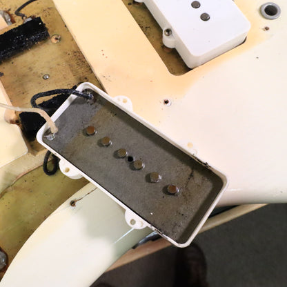 1966 Fender Jazzmaster Olympic White, Custom Color Matching Headstock