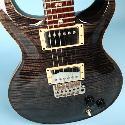 2001 PRS Santana III 10 Top Electric Guitar with Hard Case Charcoal Burst