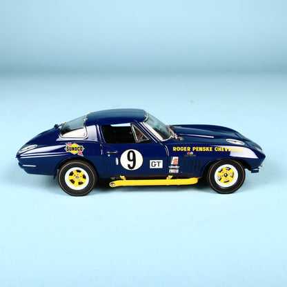 Corvette Diecast Car Exoto 1:18 1966 Stingray #9 Race Penske Sunoco
