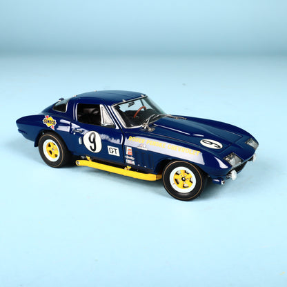 Corvette Diecast Car Exoto 1:18 1966 Stingray #9 Race Penske Sunoco