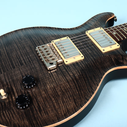 2001 PRS Santana III 10 Top Electric Guitar with Hard Case Charcoal Burst
