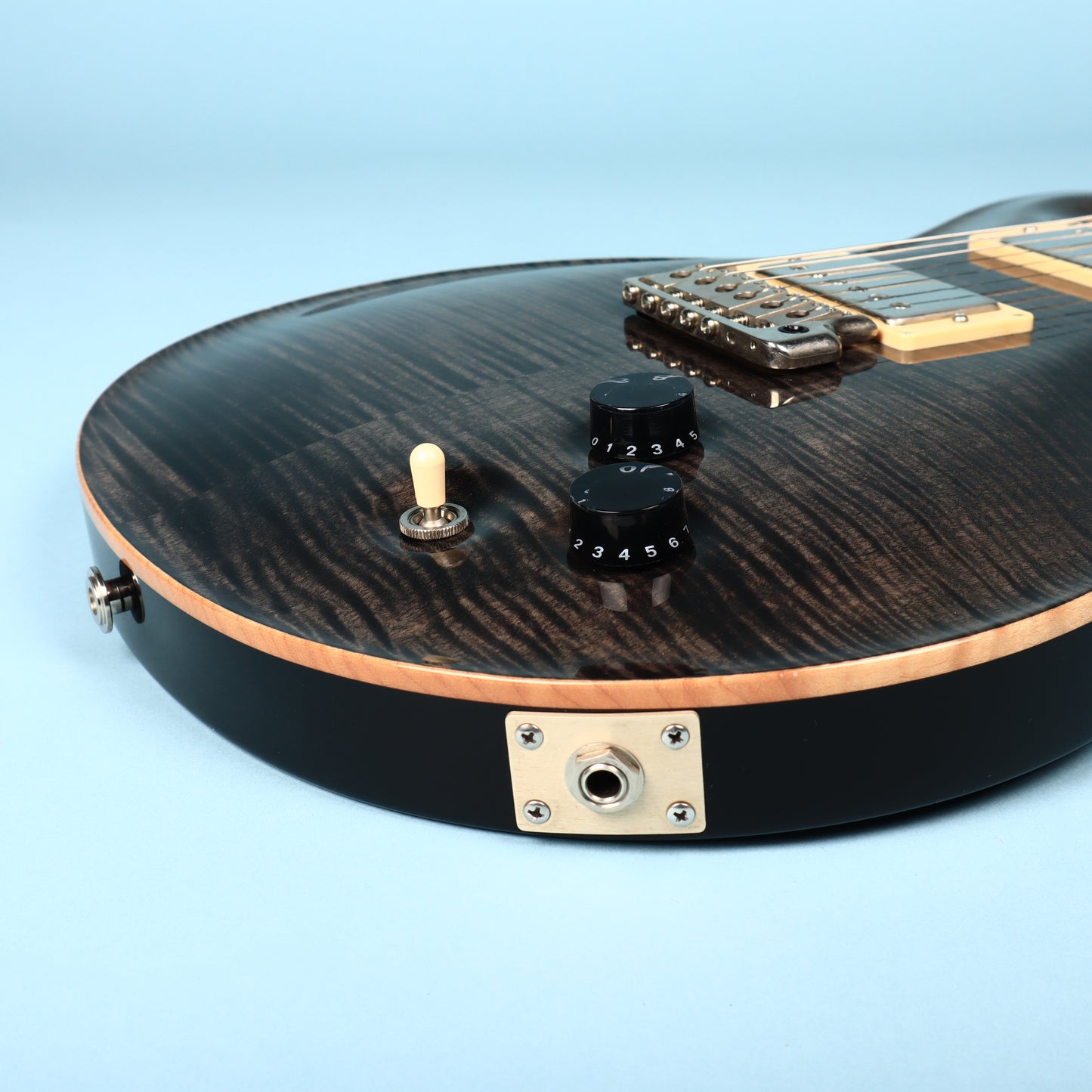 2001 PRS Santana III 10 Top Electric Guitar with Hard Case Charcoal Burst