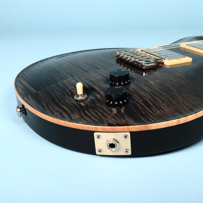 2001 PRS Santana III 10 Top Electric Guitar with Hard Case Charcoal Burst