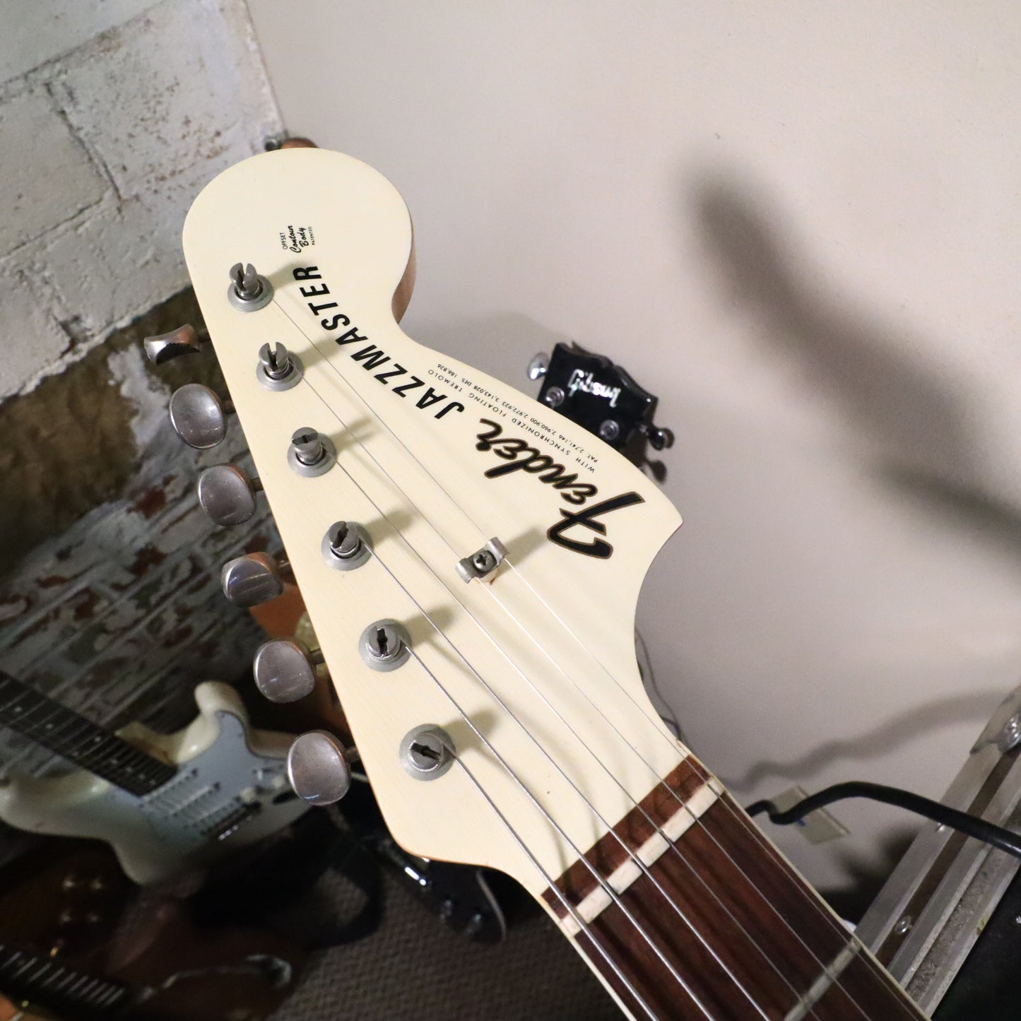 1966 Fender Jazzmaster Olympic White, Custom Color Matching Headstock